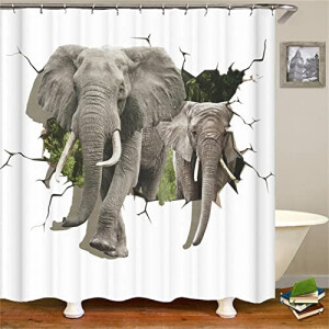 Rideau de douche Éléphant 150x180 cm