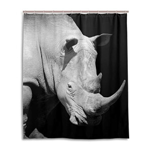 Rideau de douche Rhinocéros multicolore 152x183 cm