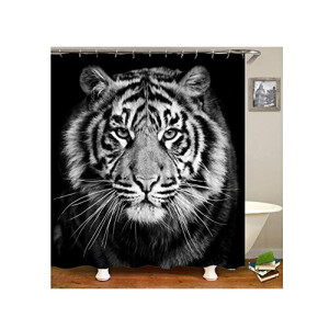 Rideau de douche Tigre noir 90x180 cm