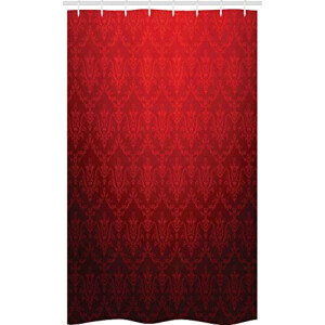 Rideau de douche rouge noir 120x180 cm
